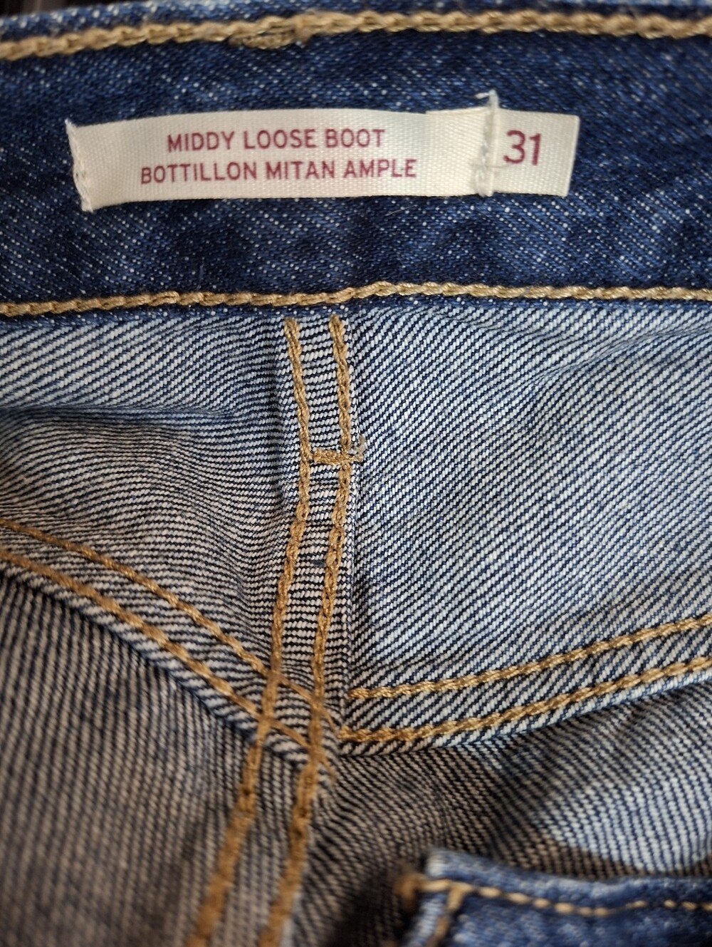 Levi's Middy Loose Boot Cut Dark Wash Jeans Size 31 - Picture 12 of 13